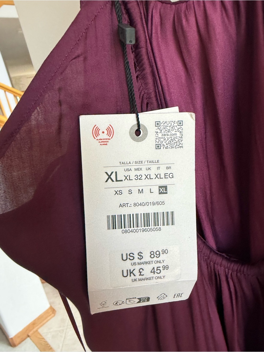 Zara Halter Maxi Dress in Burgundy - Picture 3 of 6